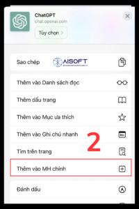 Thêm vào MH chính