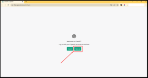 Vào trang web ChatGPT và chọn Sign up