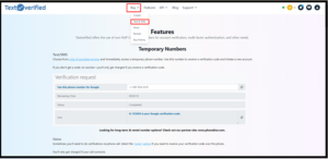 Quay lại trang web Textverified, chọn mục Buy rồi chọn Text & SMS