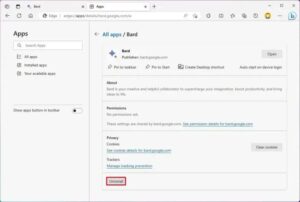 edge uninstall bard windows 11