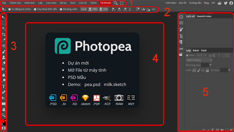 phần mềm photoshop online