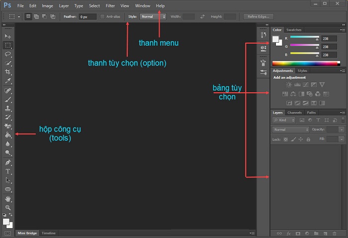 Cách sử dụng adobe photoshop cs6