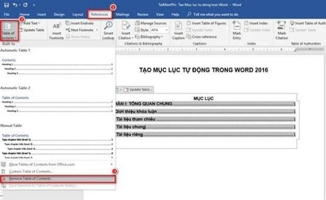 Hướng dẫn cách làm mục lục trong word đơn giản hiệu quả