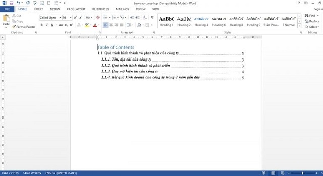 Hướng dẫn cách làm mục lục trong word đơn giản hiệu quả