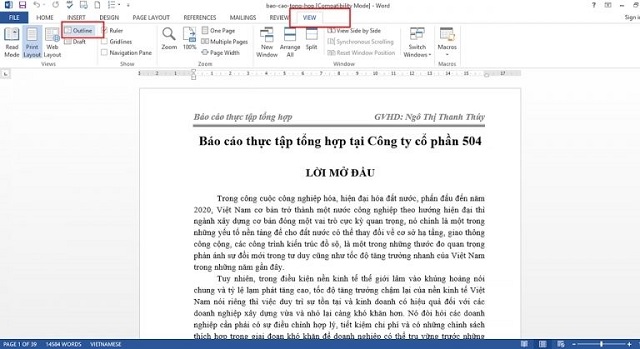 Hướng dẫn cách làm mục lục trong word đơn giản hiệu quả