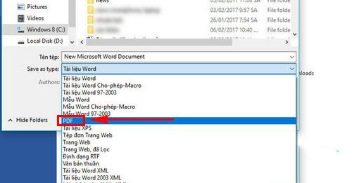 Cách chuyển đổi tệp Word sang PDF trong Word 2016