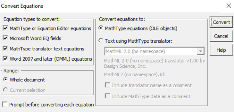 Cách khắc phục lỗi công thức MathType tự động chuyển thành ảnh