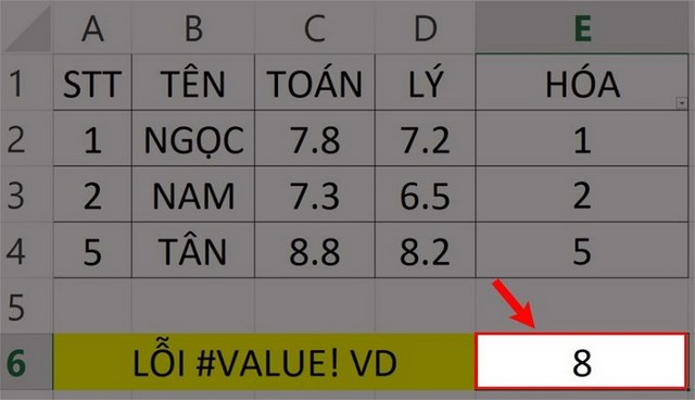 Hướng dẫn cách sửa lỗi VALUE trong Excel đơn giản hiệu quả