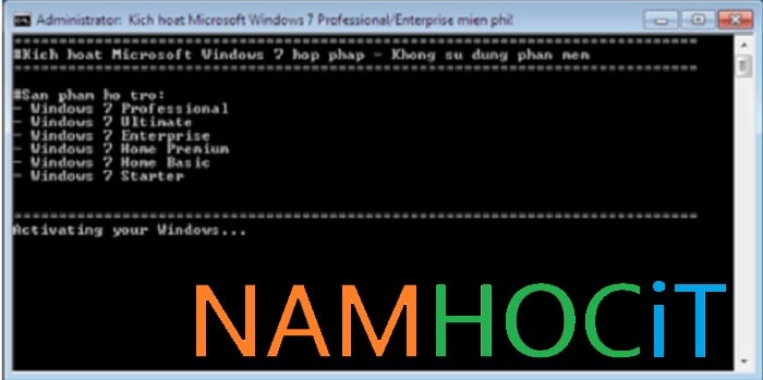 Cách Active Win 7 Pro