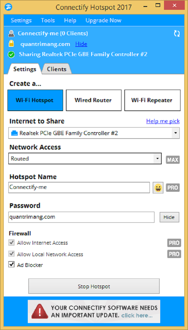 Tải Connectify Hotspot 2018 full Crack