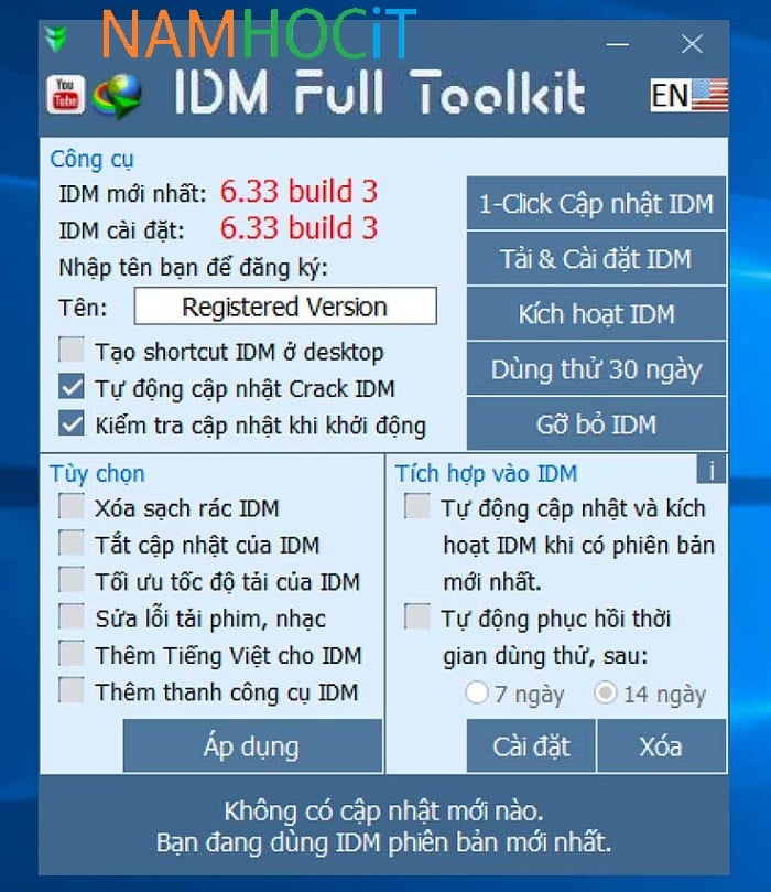 Tải IDM Full Toolkit v4.7 ptk911